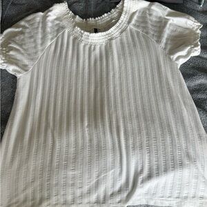 Ladies short sleeve white shirt